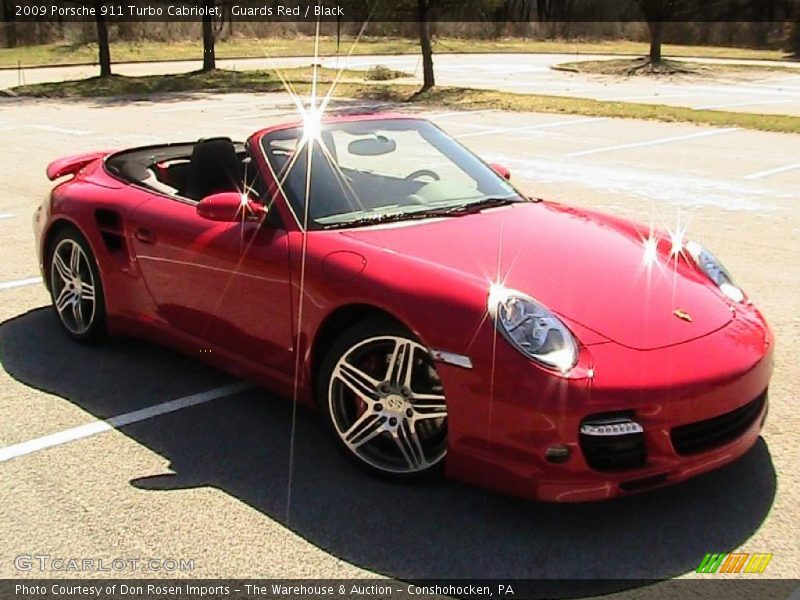 Guards Red / Black 2009 Porsche 911 Turbo Cabriolet