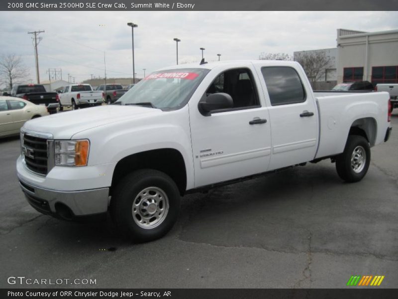 Summit White / Ebony 2008 GMC Sierra 2500HD SLE Crew Cab
