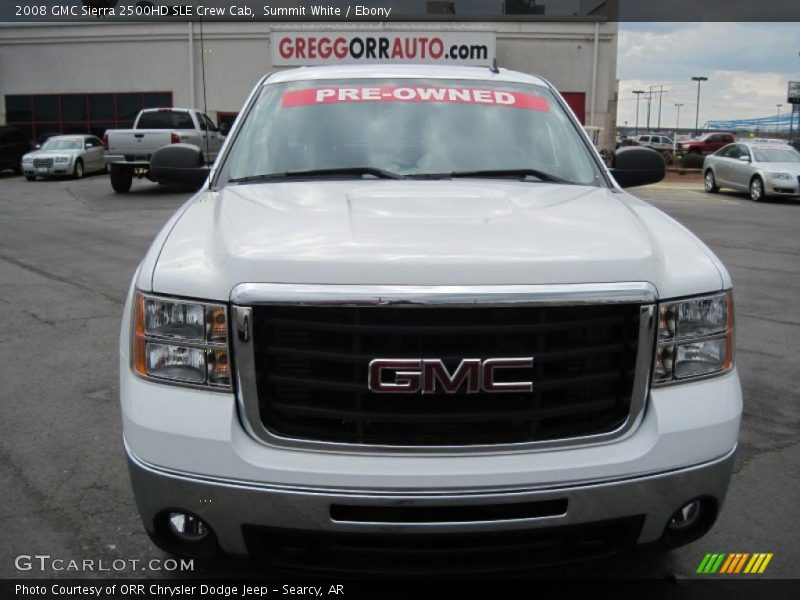 Summit White / Ebony 2008 GMC Sierra 2500HD SLE Crew Cab