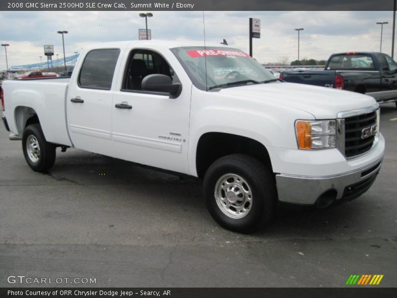 Summit White / Ebony 2008 GMC Sierra 2500HD SLE Crew Cab