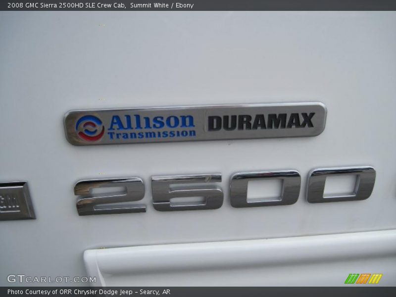 Summit White / Ebony 2008 GMC Sierra 2500HD SLE Crew Cab