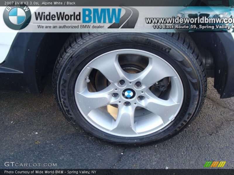 Alpine White / Black 2007 BMW X3 3.0si