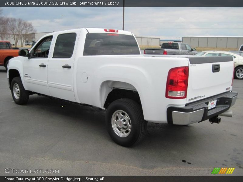 Summit White / Ebony 2008 GMC Sierra 2500HD SLE Crew Cab