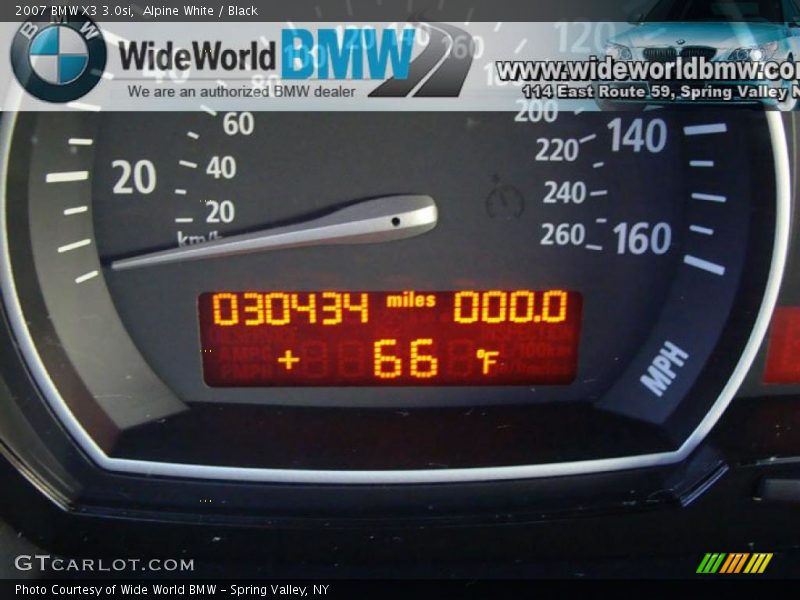Alpine White / Black 2007 BMW X3 3.0si