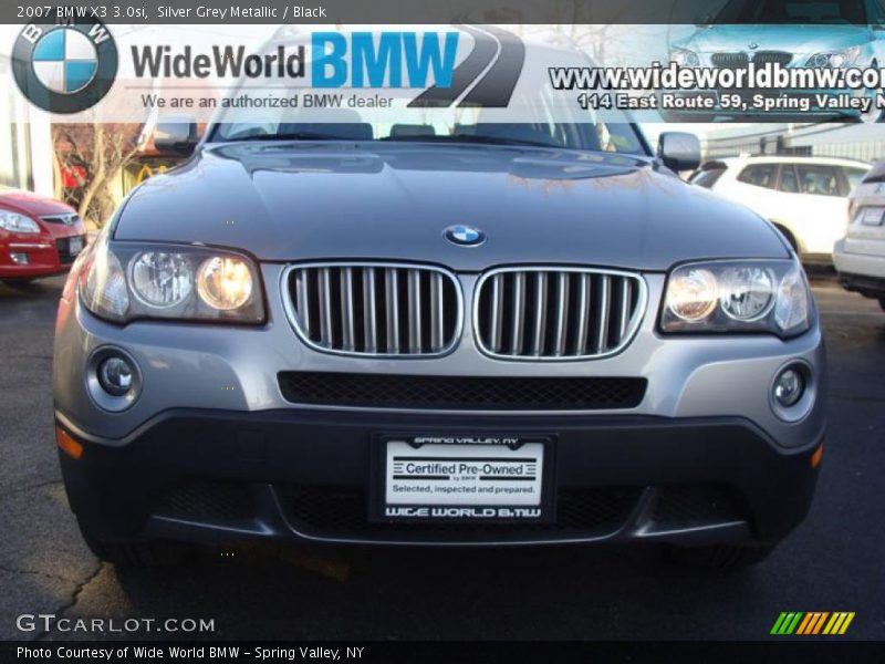 Silver Grey Metallic / Black 2007 BMW X3 3.0si