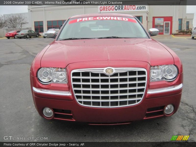 Inferno Red Crystal Pearl / Dark Khaki/Light Graystone 2008 Chrysler 300 C HEMI
