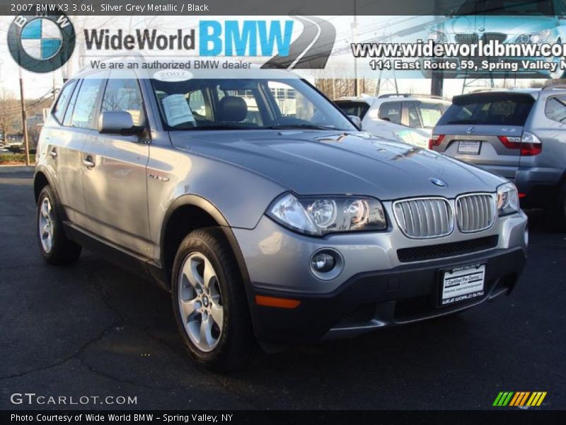 Silver Grey Metallic / Black 2007 BMW X3 3.0si