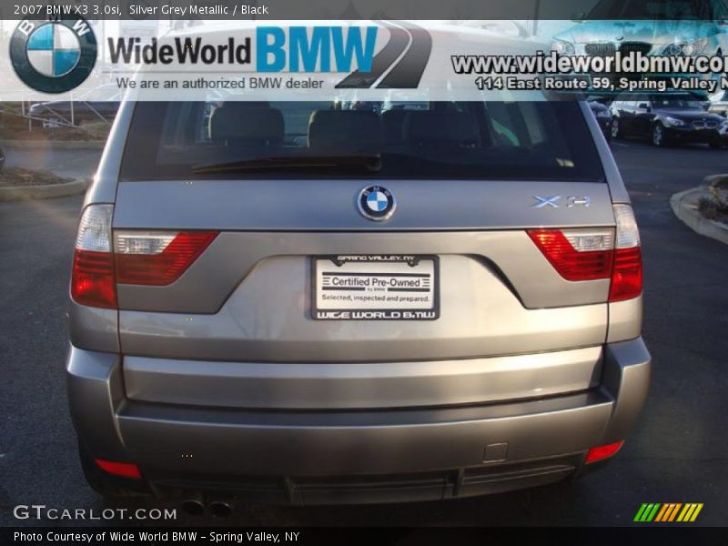 Silver Grey Metallic / Black 2007 BMW X3 3.0si