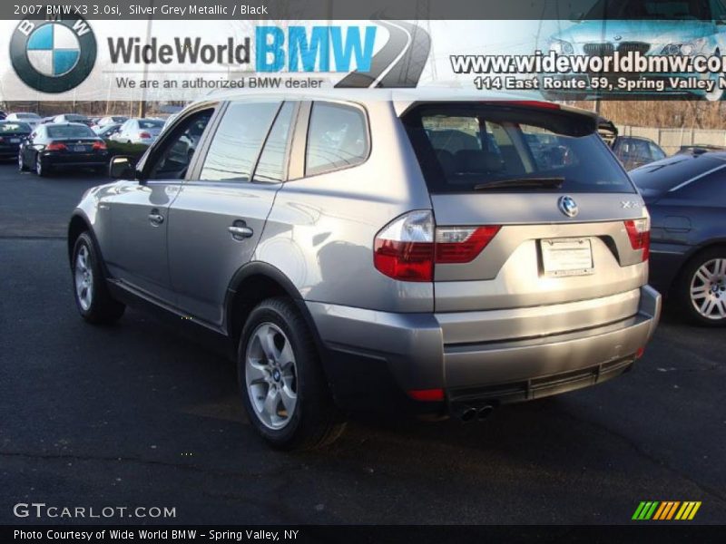 Silver Grey Metallic / Black 2007 BMW X3 3.0si