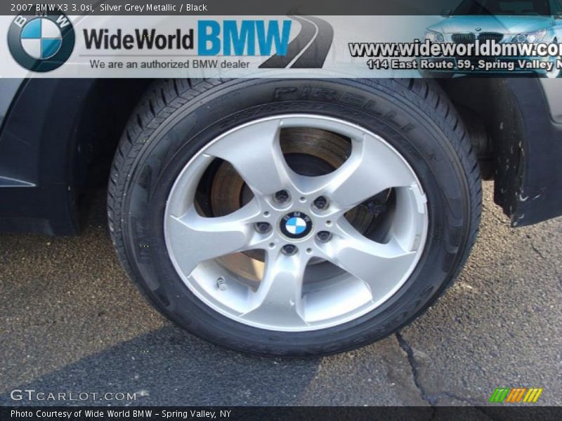 Silver Grey Metallic / Black 2007 BMW X3 3.0si