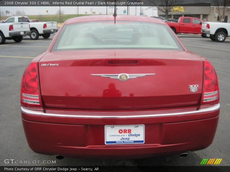 Inferno Red Crystal Pearl / Dark Khaki/Light Graystone 2008 Chrysler 300 C HEMI