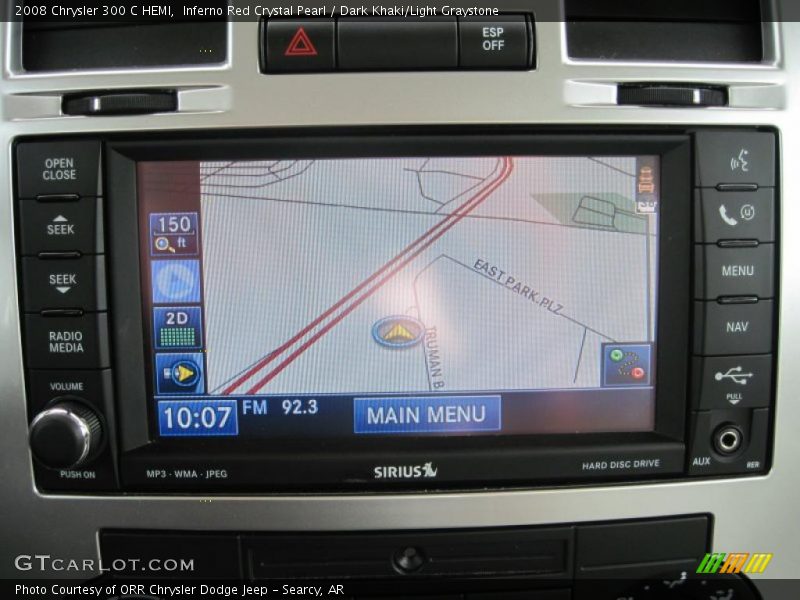 Inferno Red Crystal Pearl / Dark Khaki/Light Graystone 2008 Chrysler 300 C HEMI