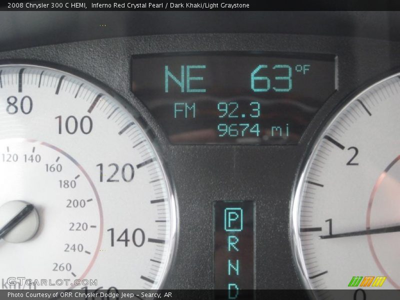 Inferno Red Crystal Pearl / Dark Khaki/Light Graystone 2008 Chrysler 300 C HEMI