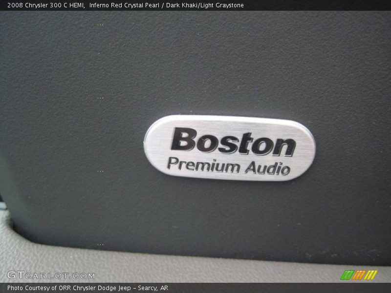 Inferno Red Crystal Pearl / Dark Khaki/Light Graystone 2008 Chrysler 300 C HEMI