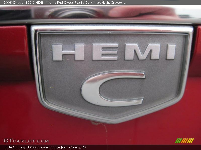 Inferno Red Crystal Pearl / Dark Khaki/Light Graystone 2008 Chrysler 300 C HEMI
