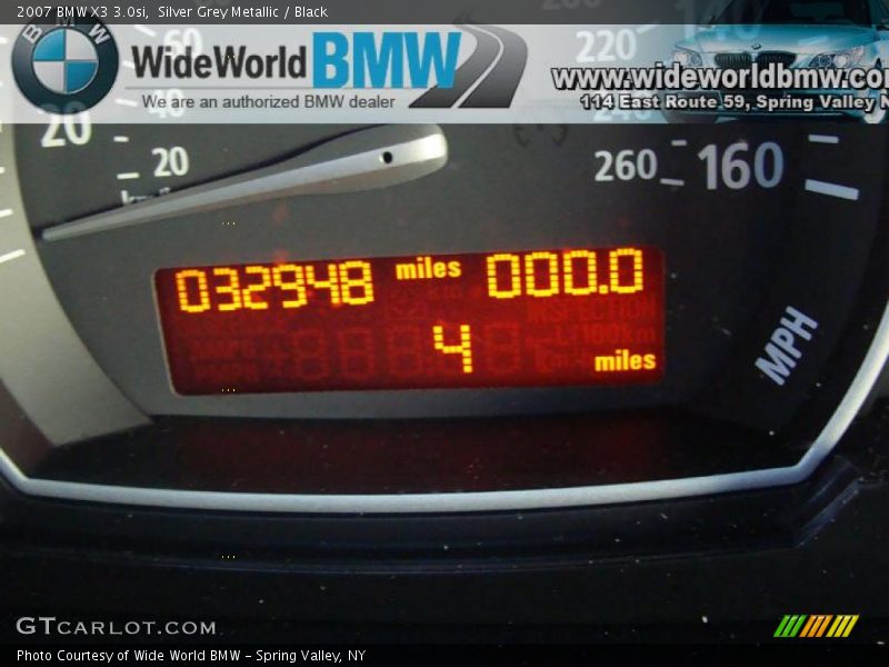 Silver Grey Metallic / Black 2007 BMW X3 3.0si