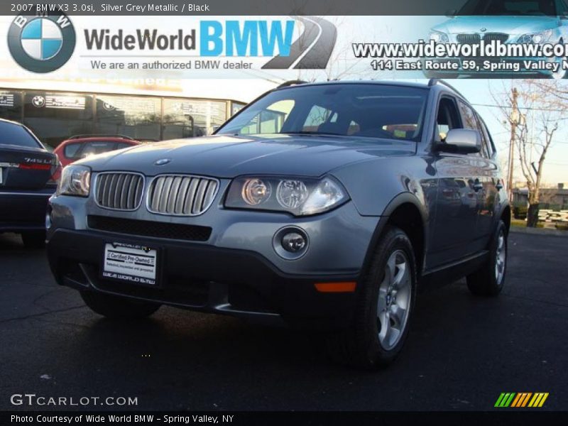 Silver Grey Metallic / Black 2007 BMW X3 3.0si