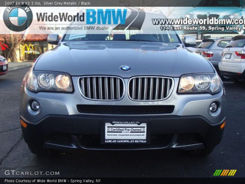 Silver Grey Metallic / Black 2007 BMW X3 3.0si
