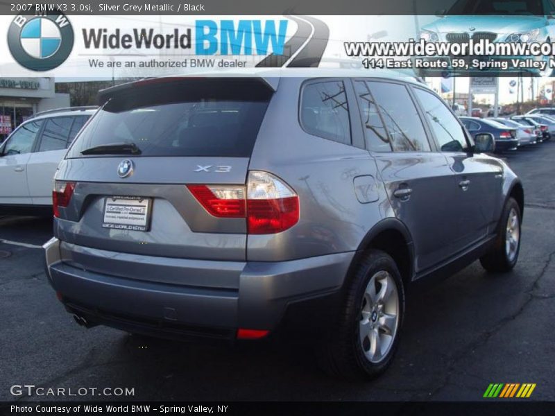 Silver Grey Metallic / Black 2007 BMW X3 3.0si