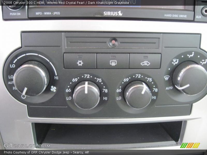 Inferno Red Crystal Pearl / Dark Khaki/Light Graystone 2008 Chrysler 300 C HEMI