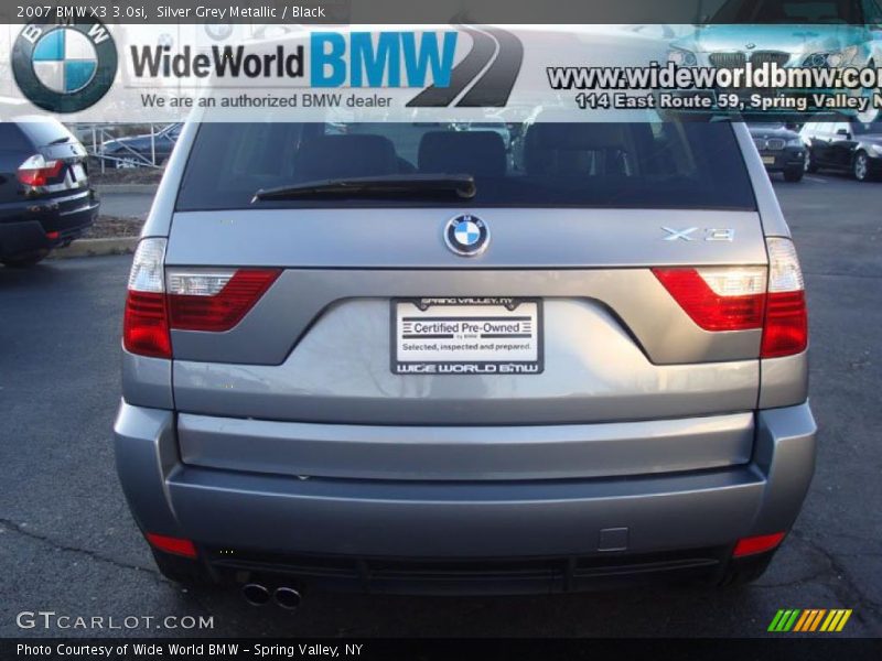 Silver Grey Metallic / Black 2007 BMW X3 3.0si