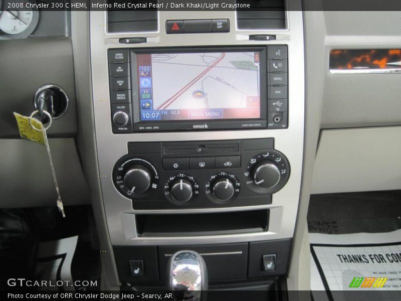 Inferno Red Crystal Pearl / Dark Khaki/Light Graystone 2008 Chrysler 300 C HEMI