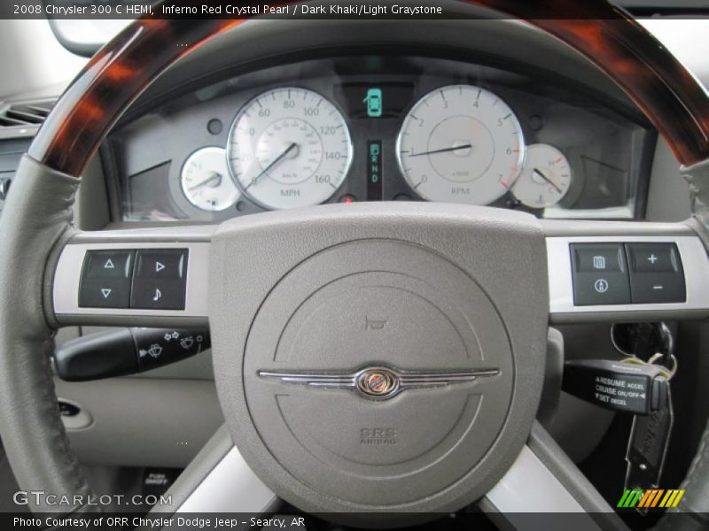 Inferno Red Crystal Pearl / Dark Khaki/Light Graystone 2008 Chrysler 300 C HEMI