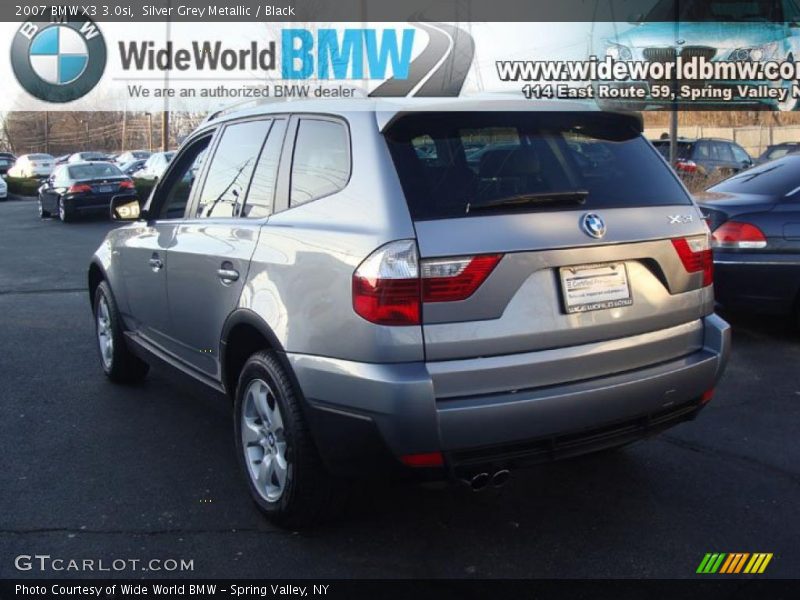 Silver Grey Metallic / Black 2007 BMW X3 3.0si