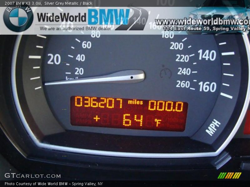 Silver Grey Metallic / Black 2007 BMW X3 3.0si