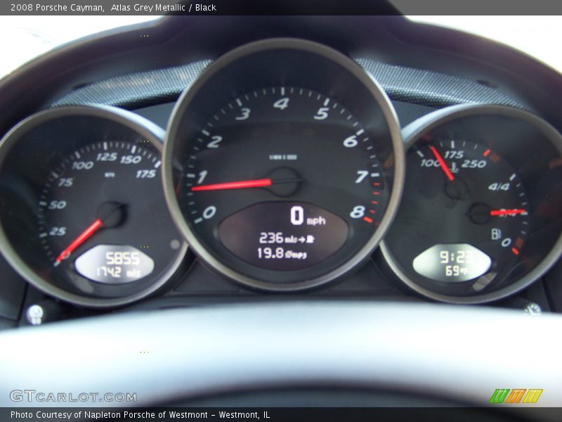 Atlas Grey Metallic / Black 2008 Porsche Cayman