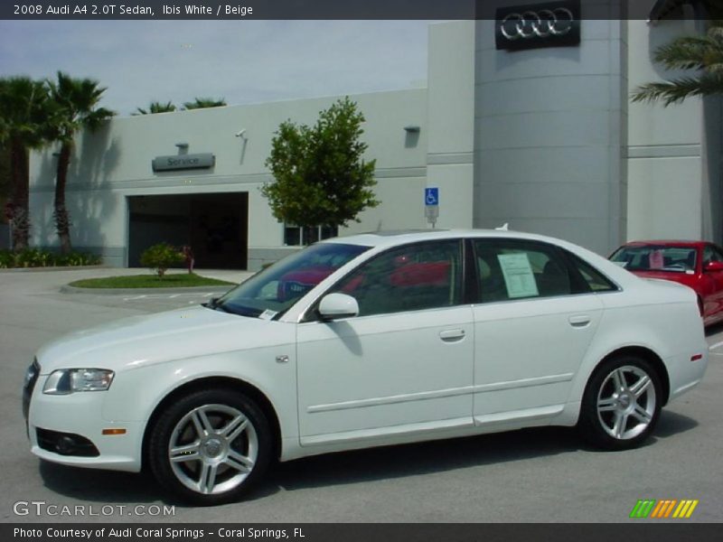 Ibis White / Beige 2008 Audi A4 2.0T Sedan