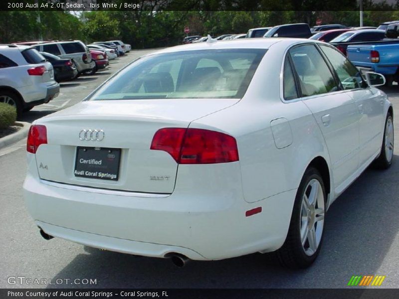 Ibis White / Beige 2008 Audi A4 2.0T Sedan