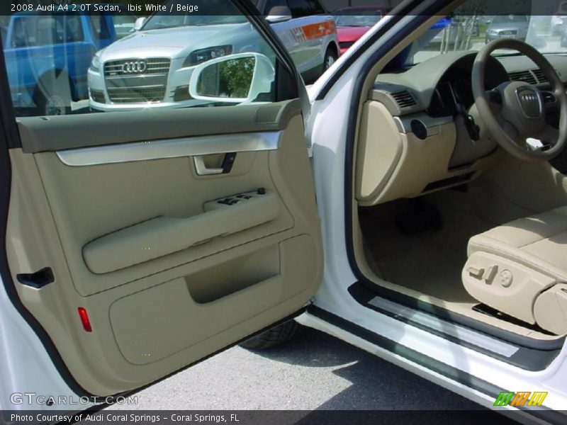 Ibis White / Beige 2008 Audi A4 2.0T Sedan
