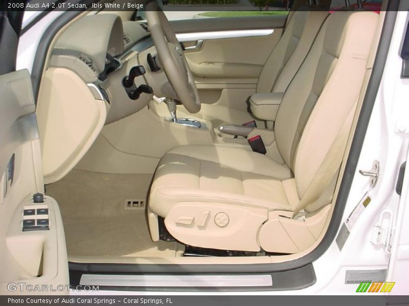 Ibis White / Beige 2008 Audi A4 2.0T Sedan