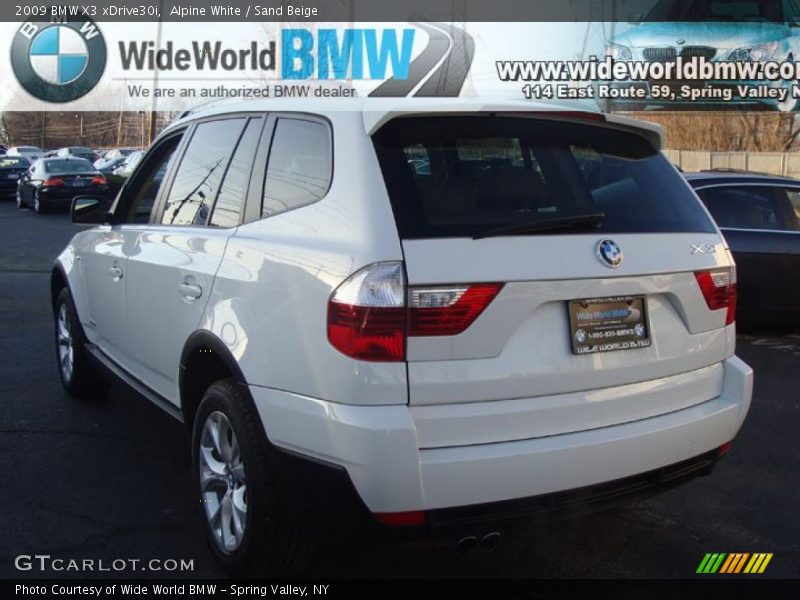 Alpine White / Sand Beige 2009 BMW X3 xDrive30i