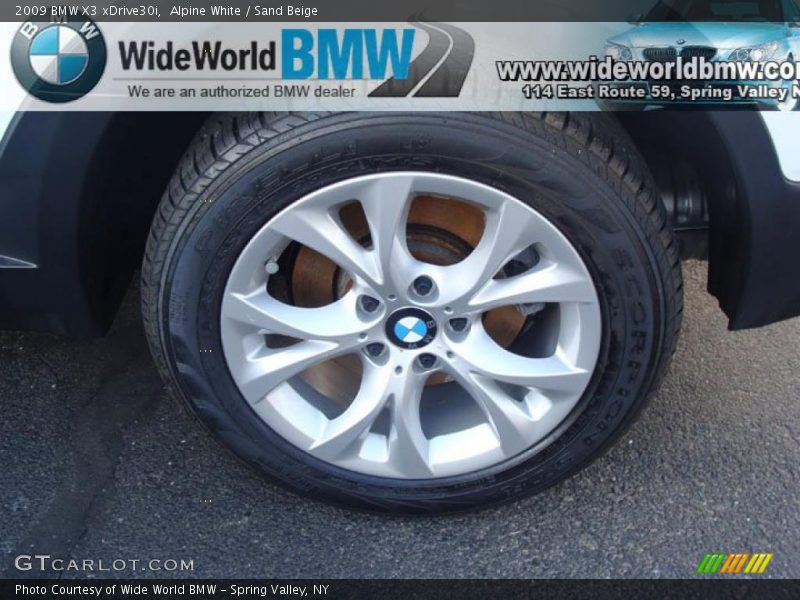 Alpine White / Sand Beige 2009 BMW X3 xDrive30i