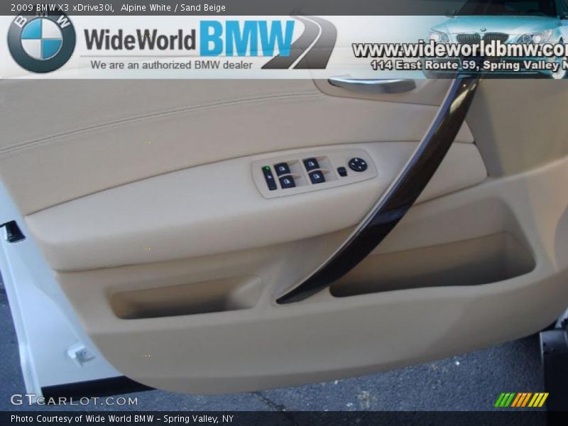 Alpine White / Sand Beige 2009 BMW X3 xDrive30i