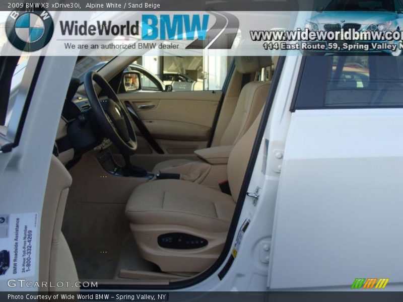 Alpine White / Sand Beige 2009 BMW X3 xDrive30i