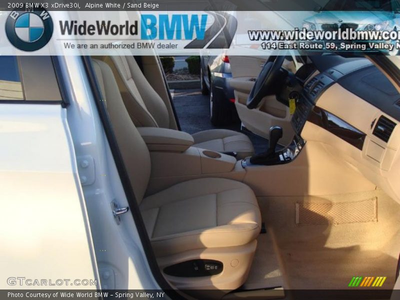 Alpine White / Sand Beige 2009 BMW X3 xDrive30i