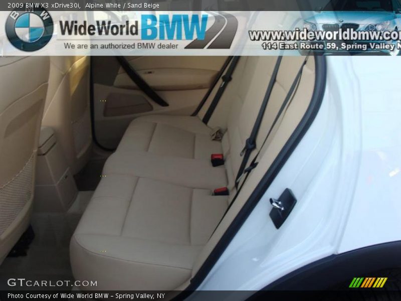 Alpine White / Sand Beige 2009 BMW X3 xDrive30i