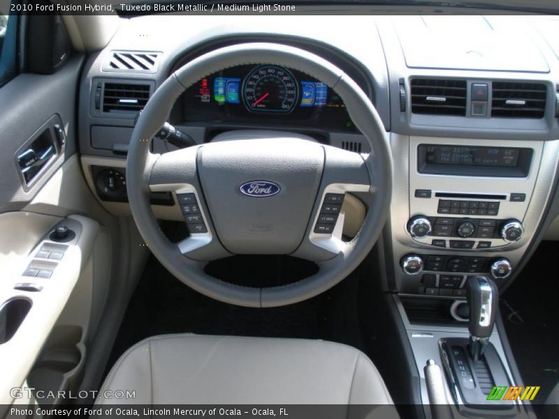 Tuxedo Black Metallic / Medium Light Stone 2010 Ford Fusion Hybrid