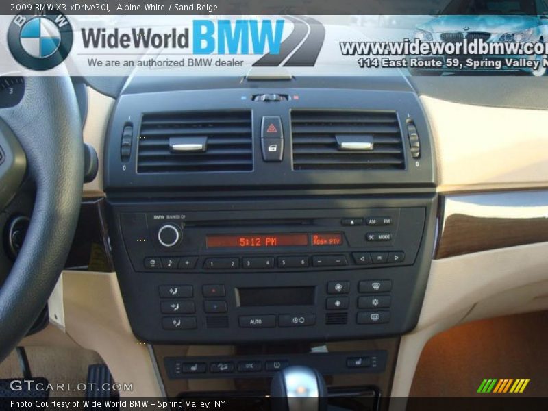 Alpine White / Sand Beige 2009 BMW X3 xDrive30i