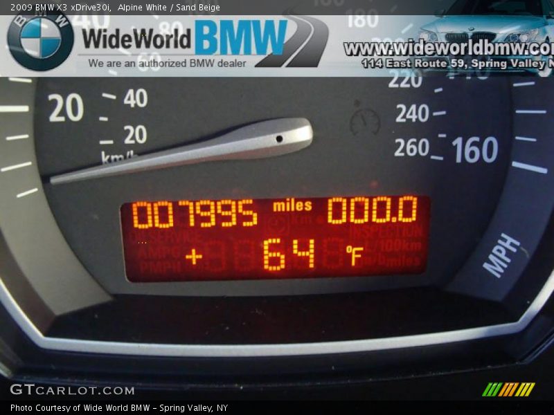 Alpine White / Sand Beige 2009 BMW X3 xDrive30i