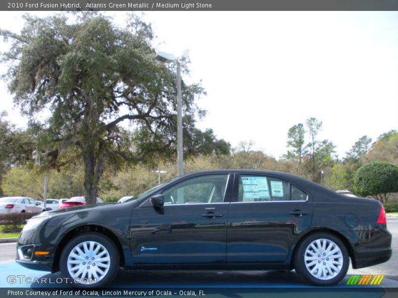 Atlantis Green Metallic / Medium Light Stone 2010 Ford Fusion Hybrid