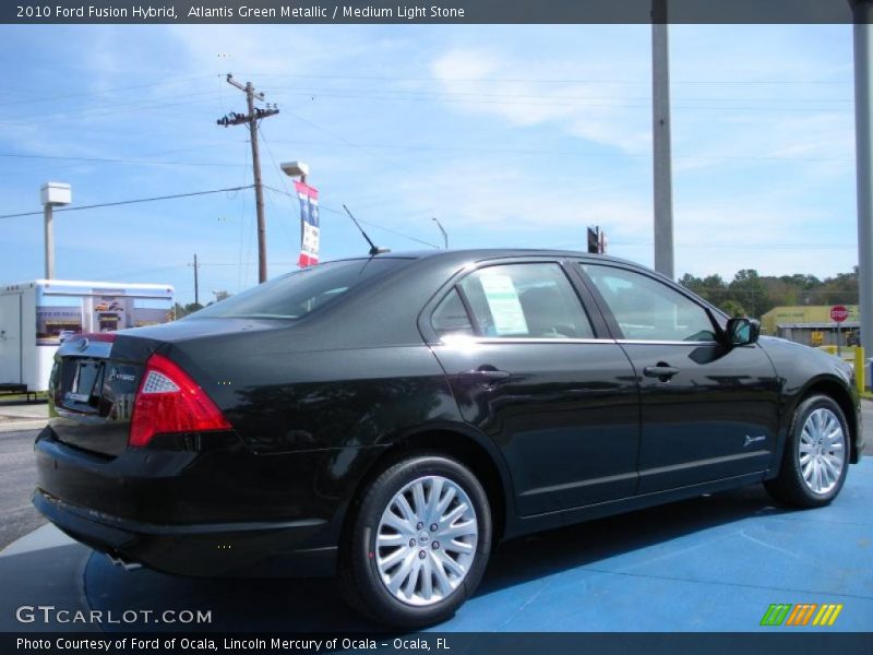 Atlantis Green Metallic / Medium Light Stone 2010 Ford Fusion Hybrid