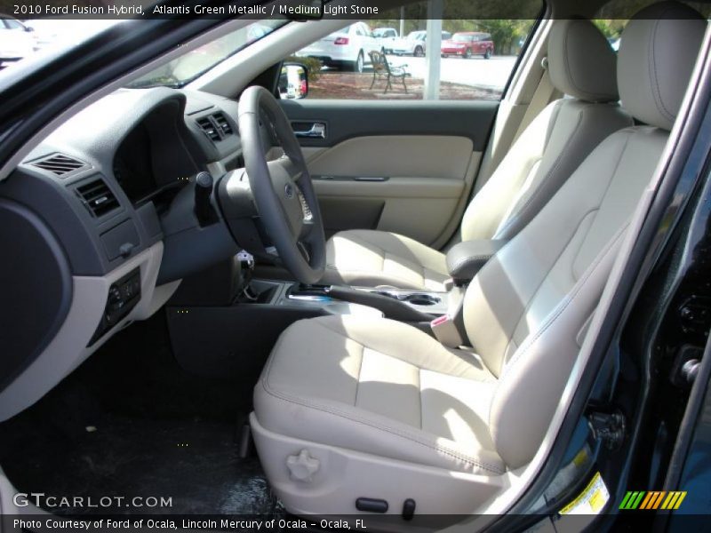 Atlantis Green Metallic / Medium Light Stone 2010 Ford Fusion Hybrid