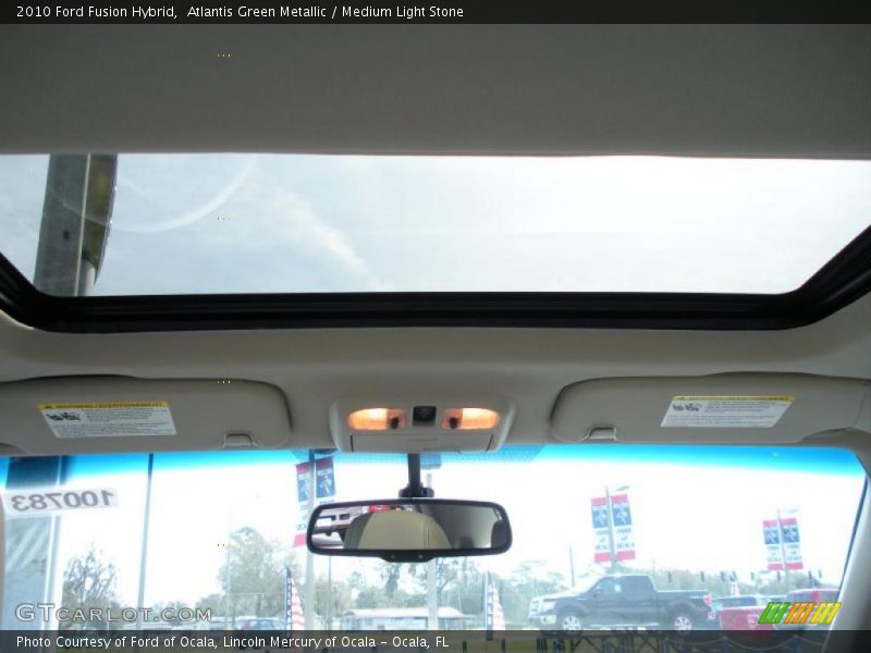 Atlantis Green Metallic / Medium Light Stone 2010 Ford Fusion Hybrid