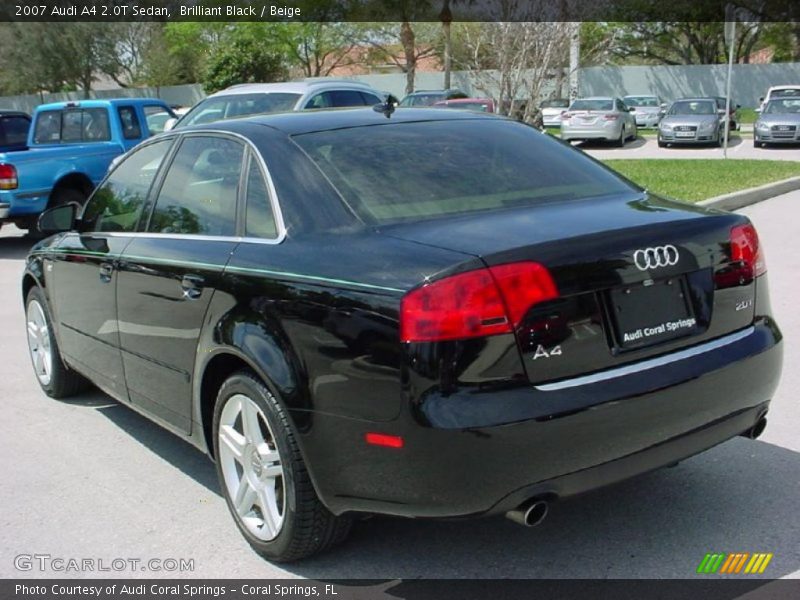 Brilliant Black / Beige 2007 Audi A4 2.0T Sedan
