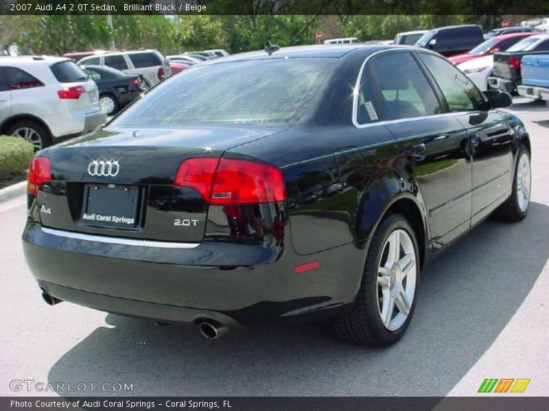 Brilliant Black / Beige 2007 Audi A4 2.0T Sedan