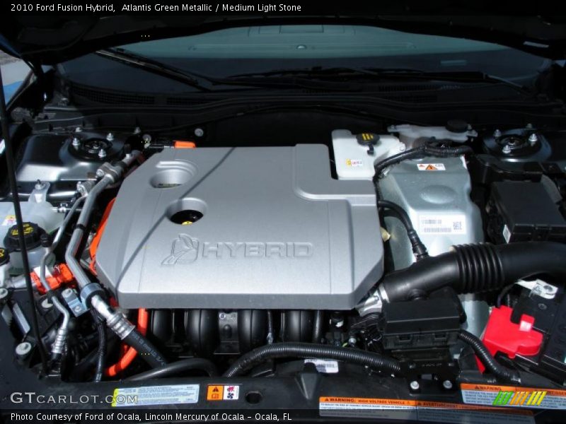 Atlantis Green Metallic / Medium Light Stone 2010 Ford Fusion Hybrid